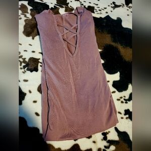 Pink Lily Mauve Long Sleeve Short Dress